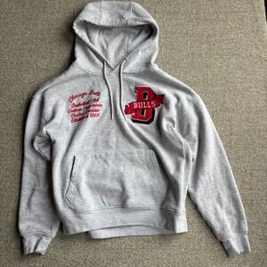 Chicago Bulls Hoodie Women XS Grey NBA Basketball Graphic Ultra Game